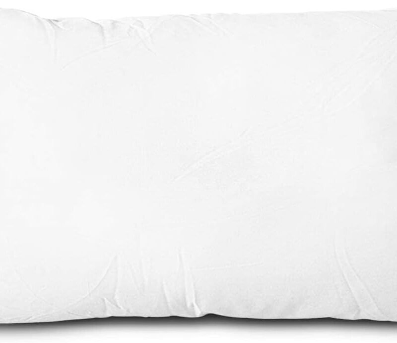 Throw Pillow Insert, Lightweight Soft Polyester Down Alternative Decorative Pillow, Sham Stuffer, Machine Washable. (White, 12x20)