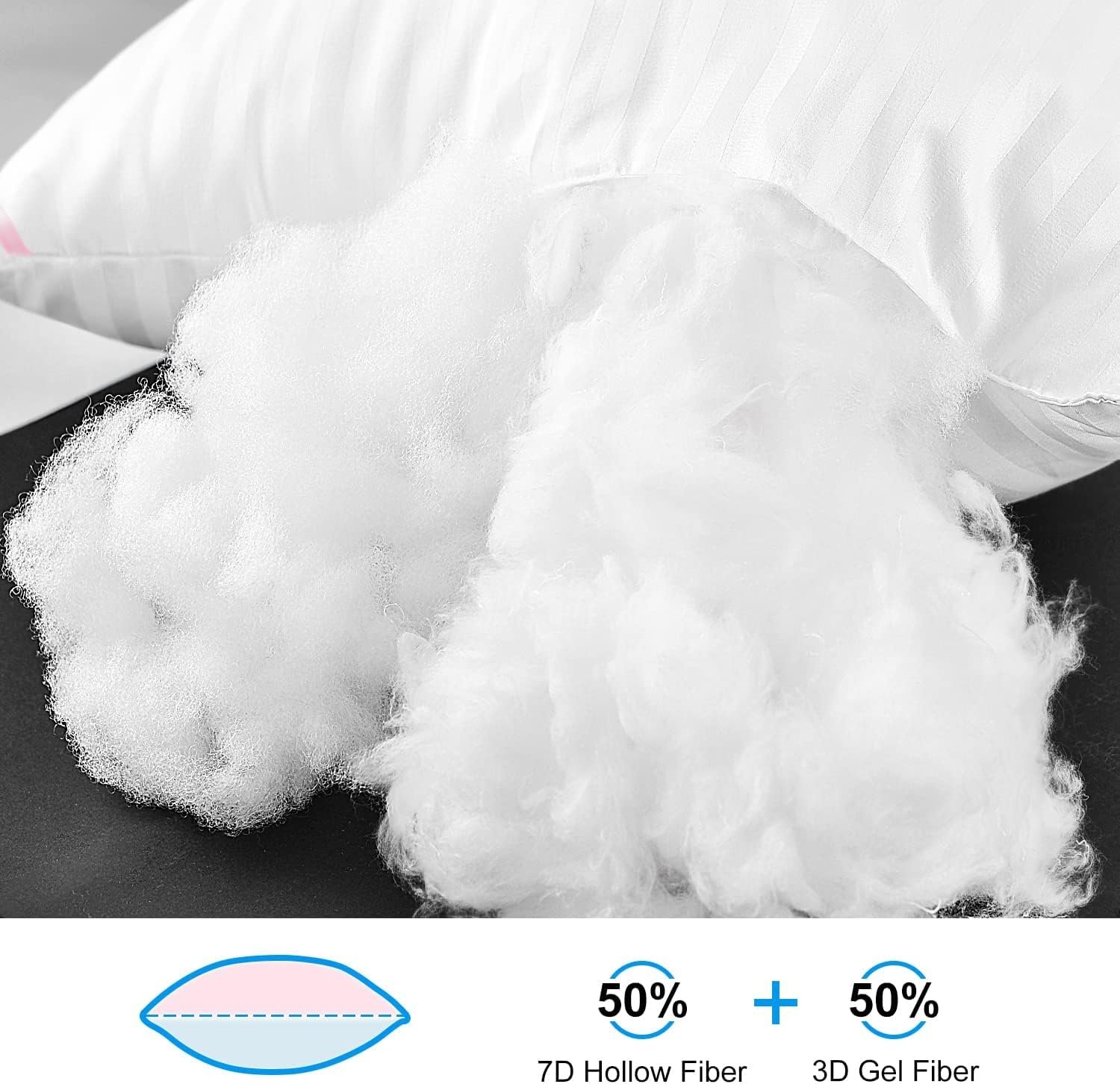 Hotel Collection Bed Pillows for Sleeping 2 Pack Queen Size,Pillows for Side and Back Sleepers,Super Soft Down Alternative Microfiber Filled Pillows,20 x 30 Inches - Image 2